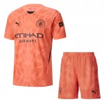Günstige Fußballtrikots Manchester City Torwart Kinder Auswärtstrikot 2024-25 Kurzarm